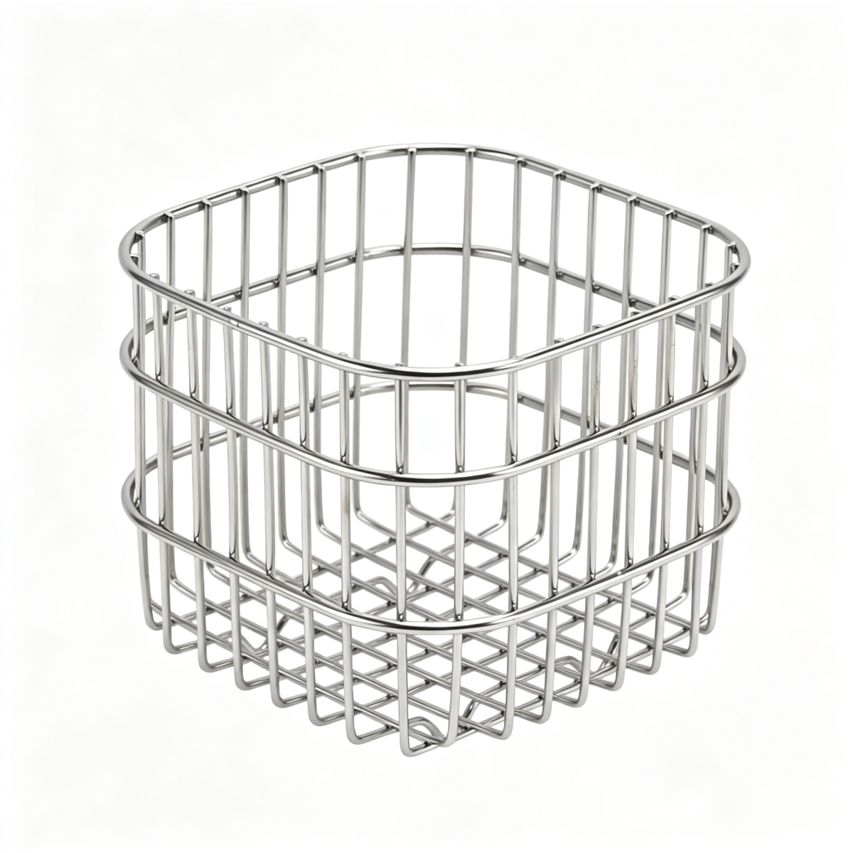 🪴 Home Essential | Premium Stainless Steel Organizer | Modern Desktop Storage Basket