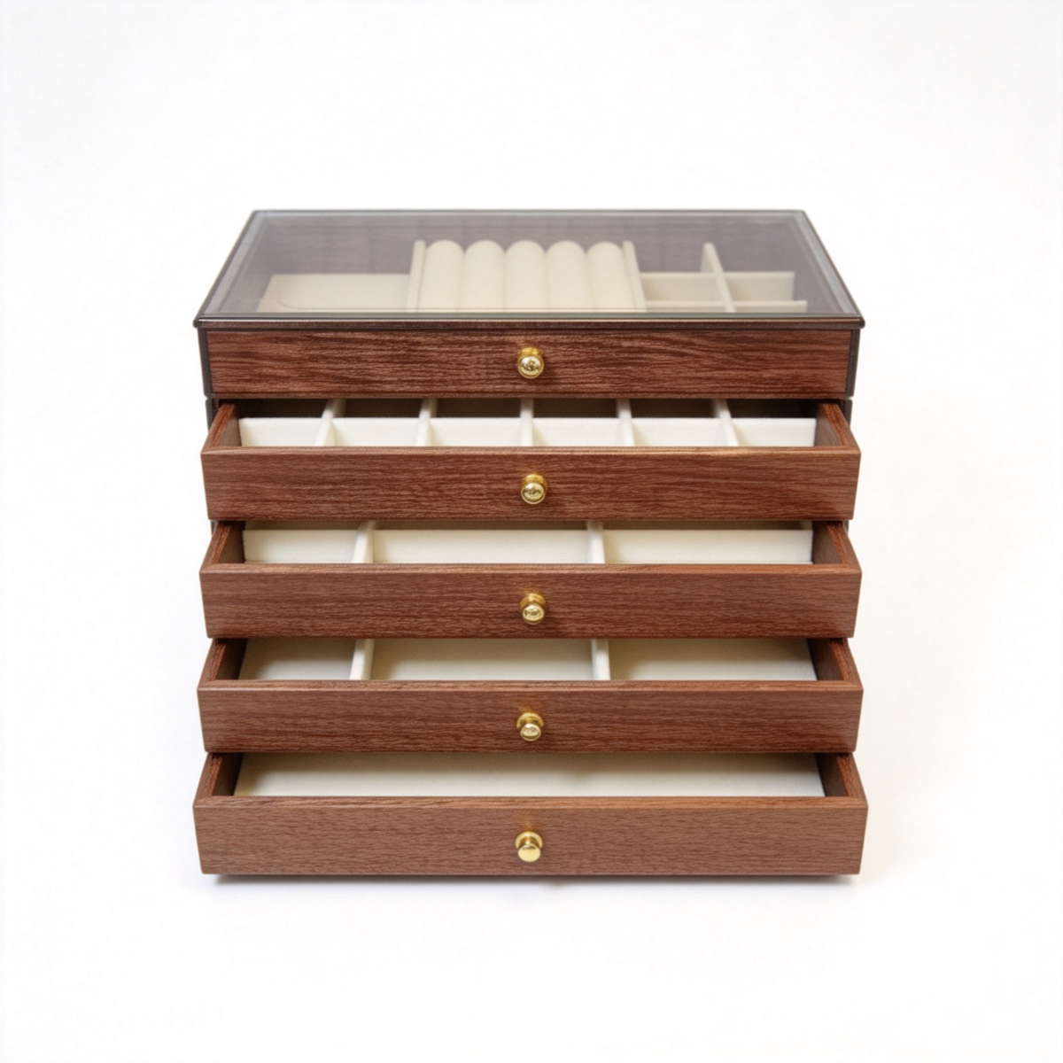 💎 Luxury Essential | Walnut Wood Jewelry Organizer | Elegant Vanity Storage Case