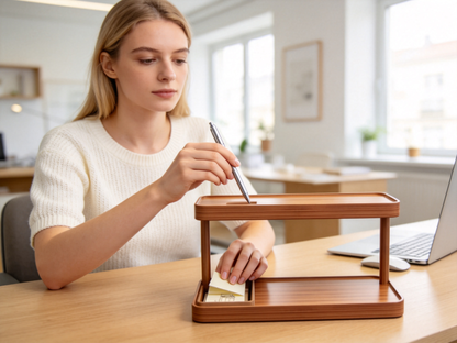 🗂️ Workspace Essential | Premium Wood Organizer | Modern Office Desk Solution