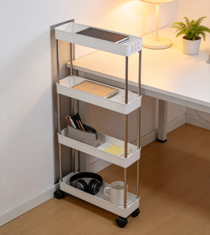 🏠 Home Essential | Durable Metal Storage Rack | Slim Space Saving Organizer