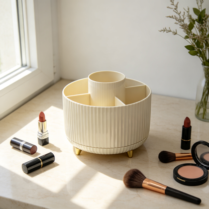 💄 Beauty Essential | Premium Plastic Makeup Organizer | Elegant Vanity Space Saver