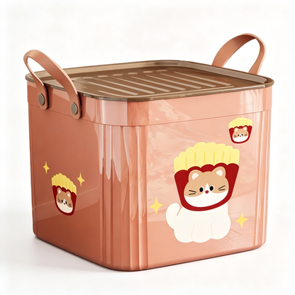 🌸 Home Essential | Plastic Storage Organizer Box | Cute Space Saving Solution