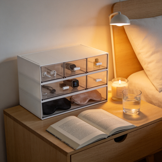 🗂️ Home Essential | Clear Acrylic Drawer Organizer | Modern Office Storage Solution