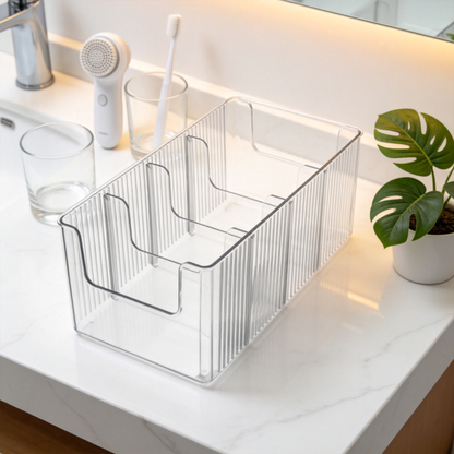 🧖 Beauty Essential | Clear Acrylic Skincare Organizer | Elegant Vanity Storage Solution