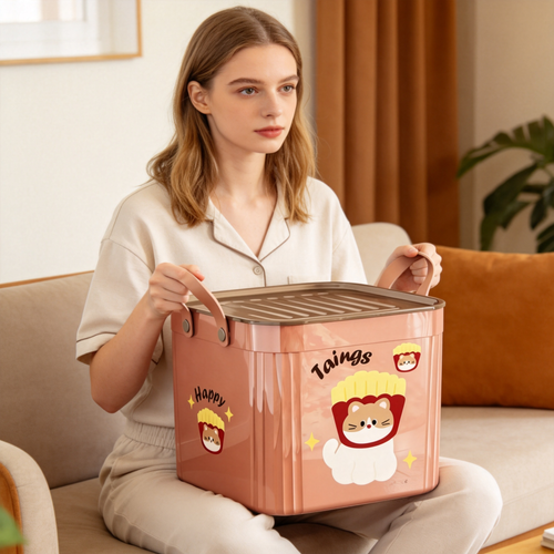 🌸 Home Essential | Plastic Storage Organizer Box | Cute Space Saving Solution
