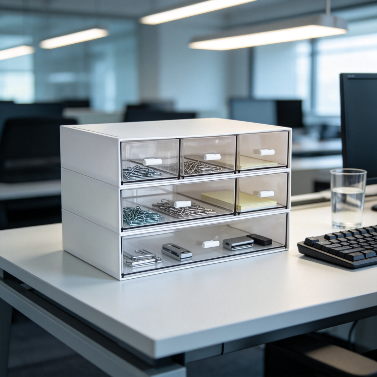 🗂️ Home Essential | Clear Acrylic Drawer Organizer | Modern Office Storage Solution