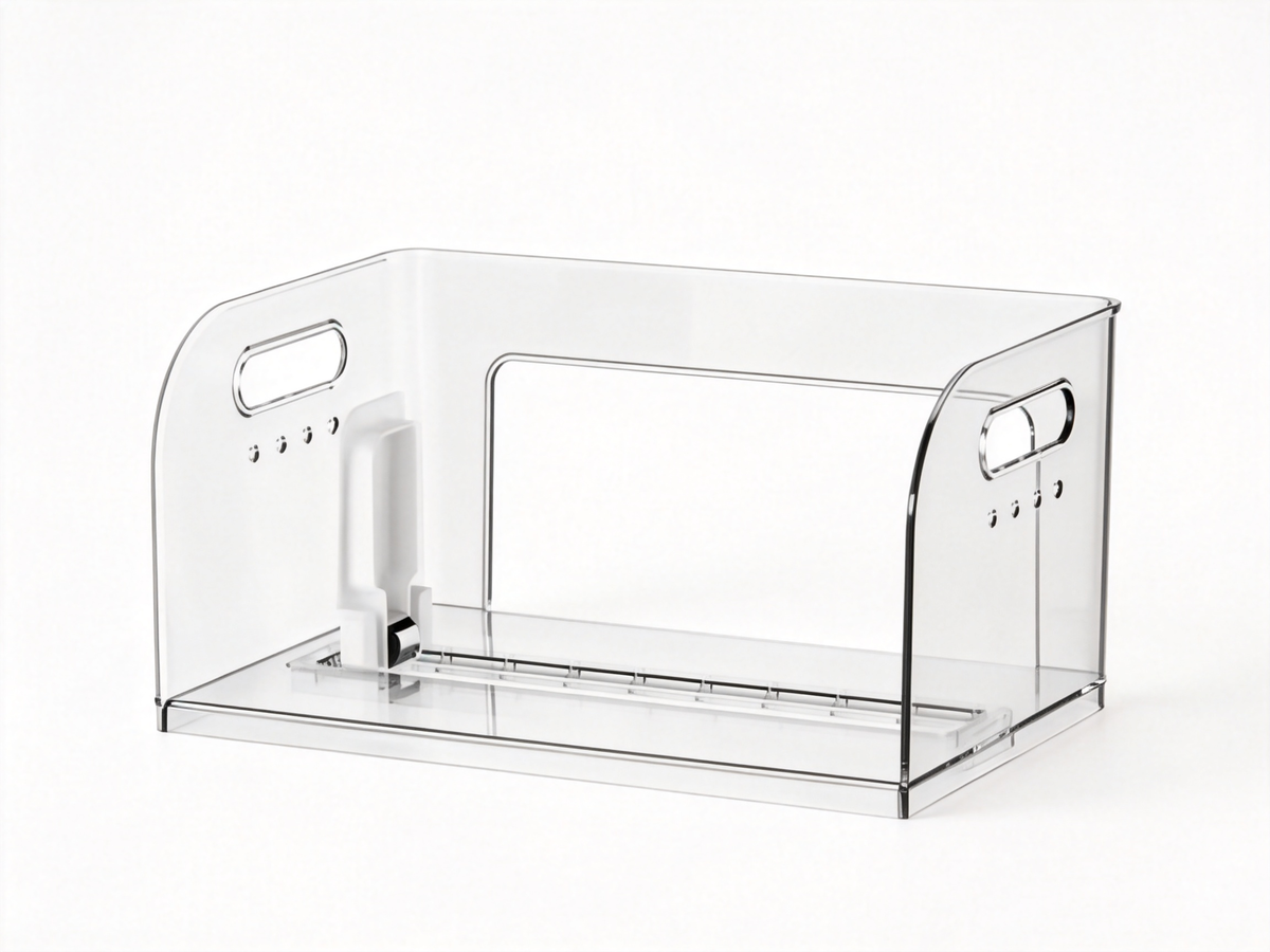 📚 Home Essential | Clear Acrylic Book Organizer | Modern Desktop Space Saver