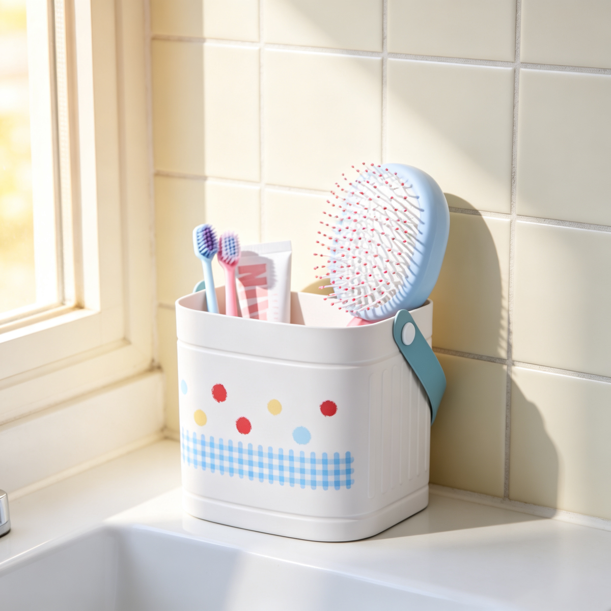 📦 Home Essential | Durable Plastic Storage Organizer | Cute Desktop Space Saver