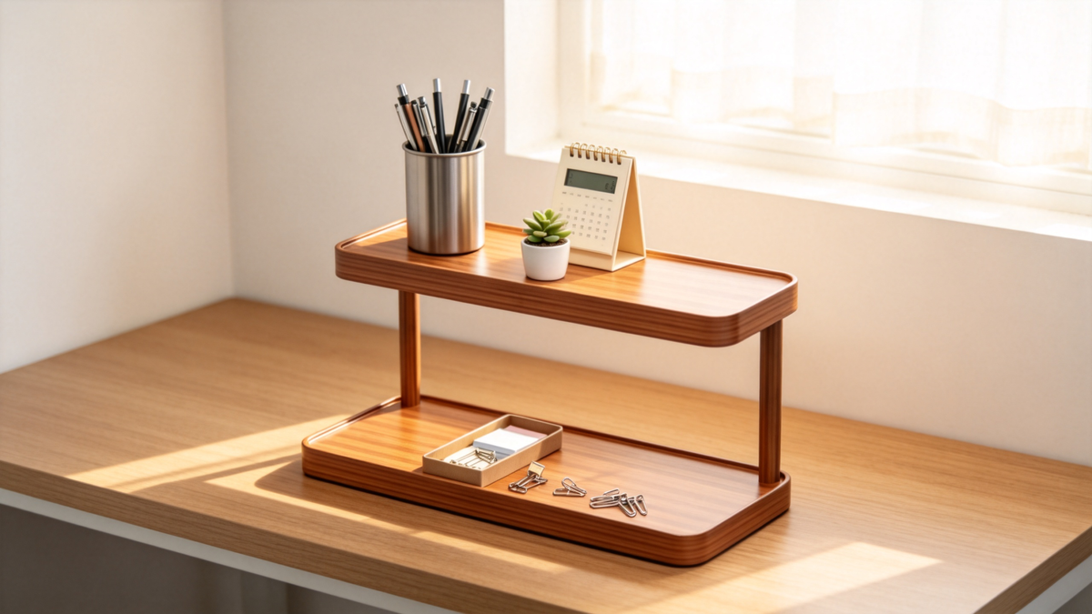 🗂️ Workspace Essential | Premium Wood Organizer | Modern Office Desk Solution