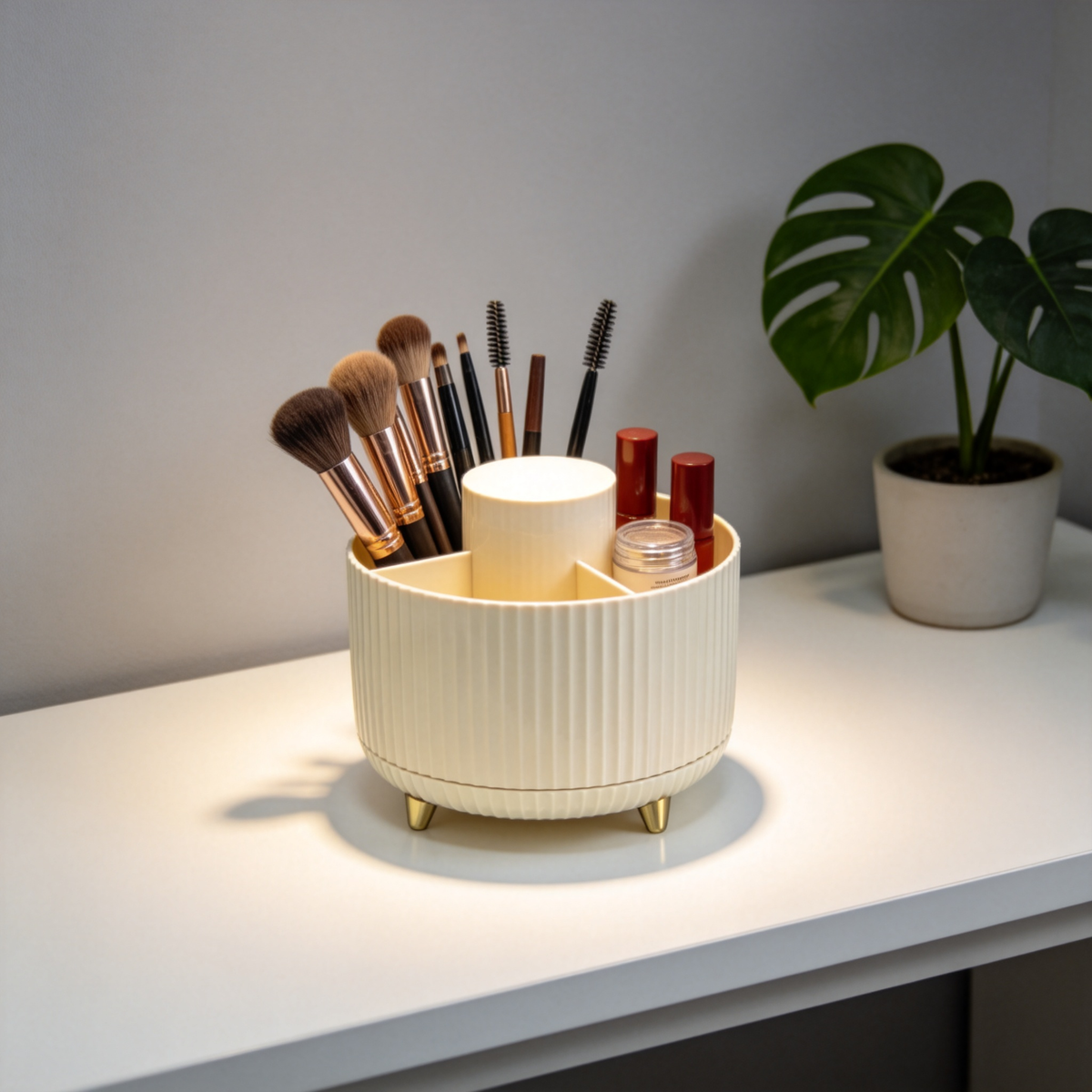💄 Beauty Essential | Premium Plastic Makeup Organizer | Elegant Vanity Space Saver