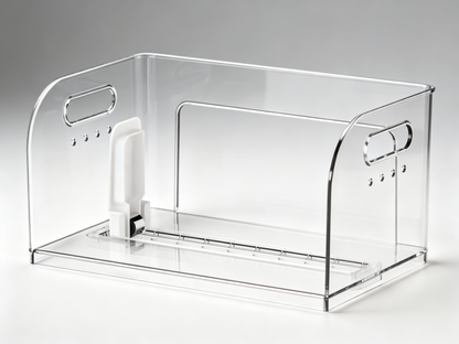 📚 Home Essential | Clear Acrylic Book Organizer | Modern Desktop Space Saver