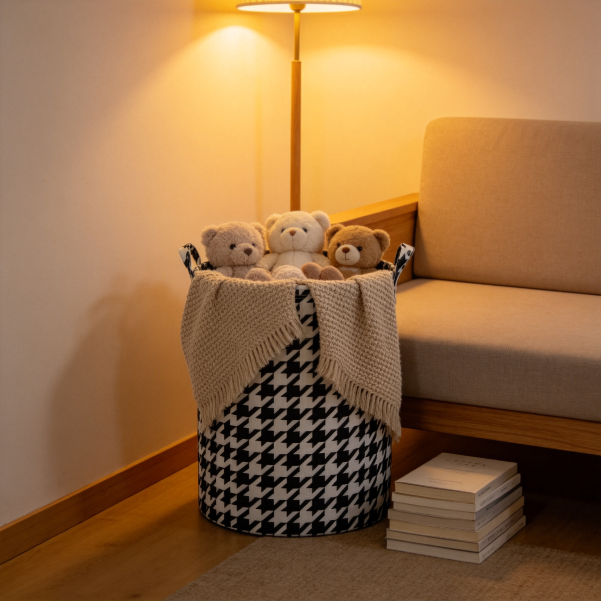🧺 Home Essential | Durable Fabric Laundry Basket | Stylish Bedroom Storage Solution