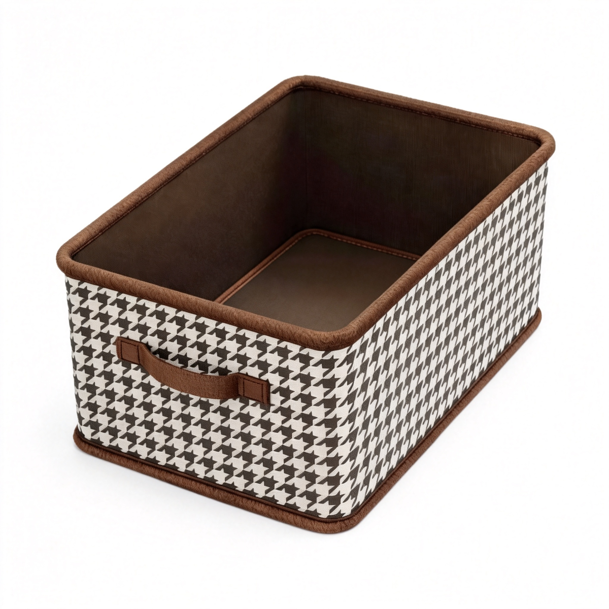 ✨ Storage Essential | Classic Houndstooth Fabric Organizer | Elegant Closet Space Saver