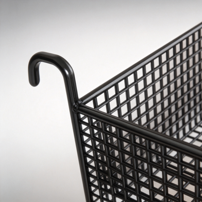 🛏️ Dorm Essential | Metal Grid Bedside Basket | Smart Space Saving Organizer