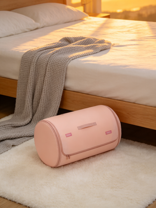🛏️ Home Essential | Premium Fabric Compression Organizer | Space Saving Blanket Storage